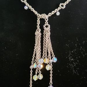 Rope Tassel Necklace (1069N) Touchstone Crystal by Swarovski